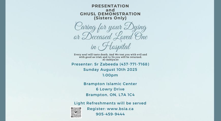Ghusl Demonstration (Sisters Only)